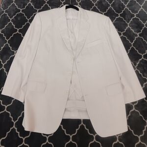 Vinci Elegant White Men's 3-Piece Suit